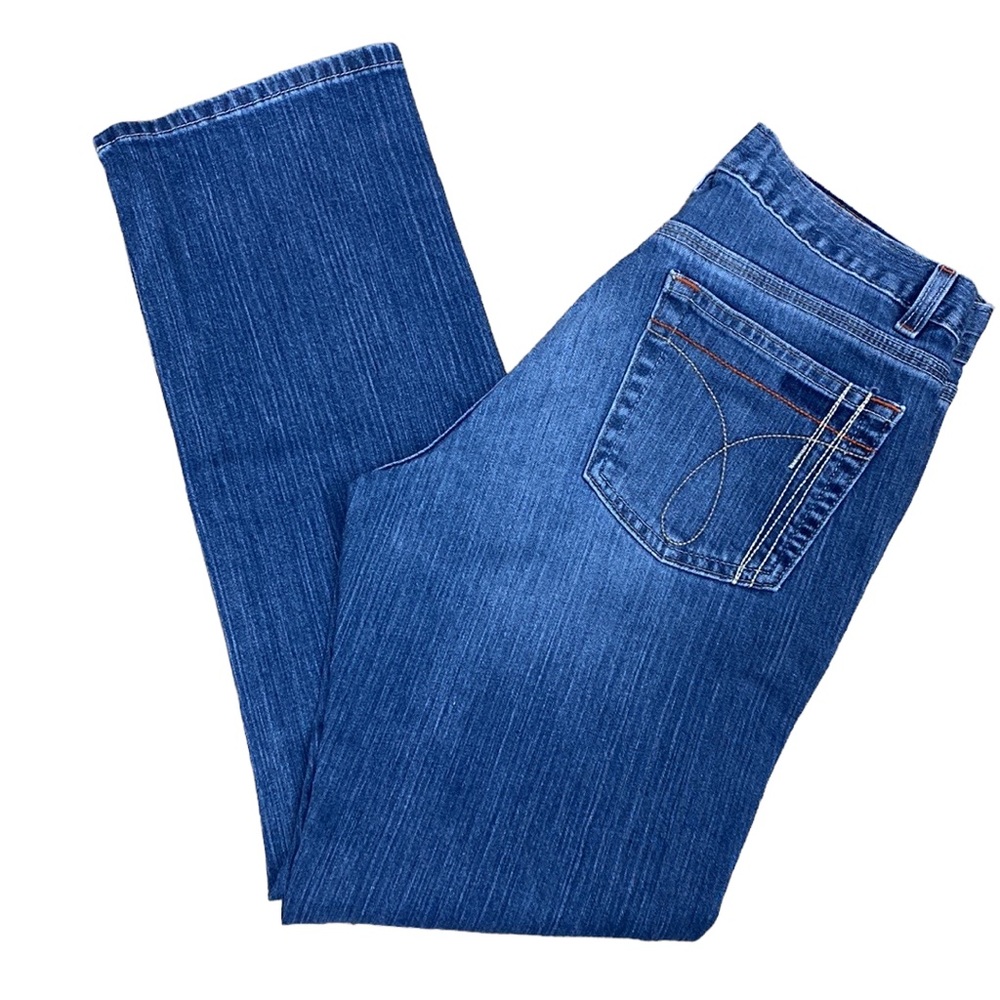 Calvin Klein Stretch Bootcut Jeans, Light Blue Wash